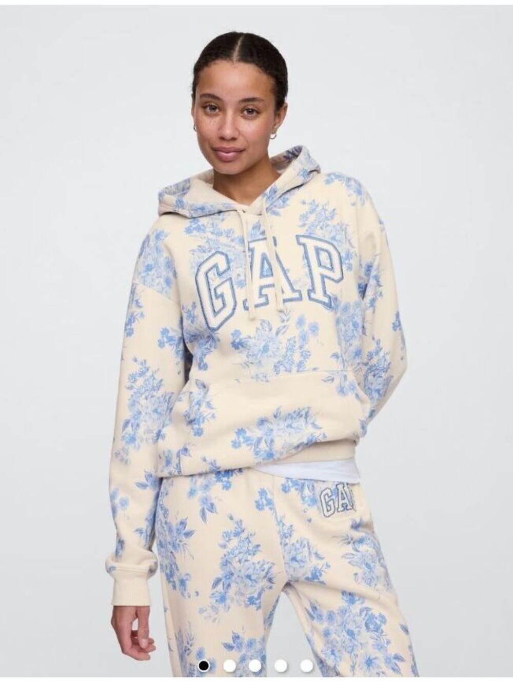 Gap Gap Logo Hoodie Blue Floral sweatshirt